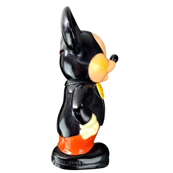 Vintage Mickey Mouse Coin Bank Rubber Plastic Korea Walt Disney Productions 70s - Picture 8 of 9